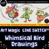 Amazing Line Switch™ Drawing Method! Whimsical Birds! Midd