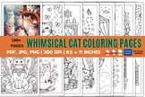 Whimsical Cat Coloring Pages Printable