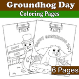 Whimsical Groundhog Day Coloring Pages Bundle - 6 Fun & Ed