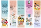 Whimsical "Mirrors & Windows" Literature Bookmark