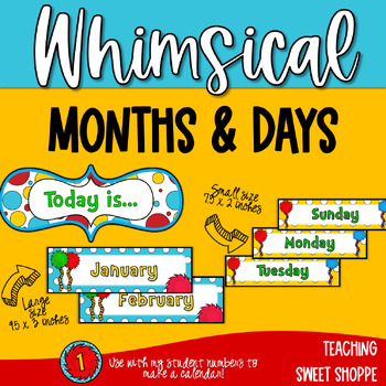 Preview of Whimsical Months of the Year & Days of the Week!