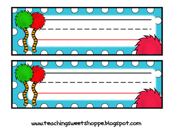 Whimsical Name Tags by Teaching Sweet Shoppe | TPT