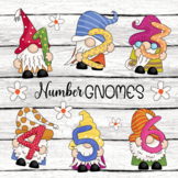 Whimsical Number Gnomes - Spring Garden Clipart