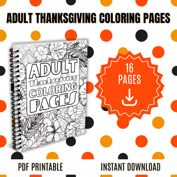Preview of Whimsical Thanksgiving Delights: A Festive Adult Coloring Book