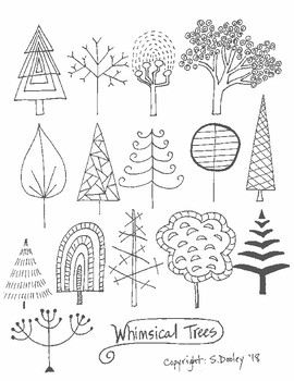 Preview of Whimsical Trees Handout