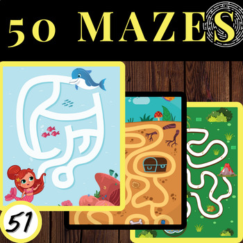 Preview of Whimsical Wonders: 50 Educational Mazes for Young Explorers