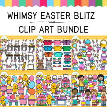Preview of Whimsy Clips Blitz EASTER Clip Art Bundle