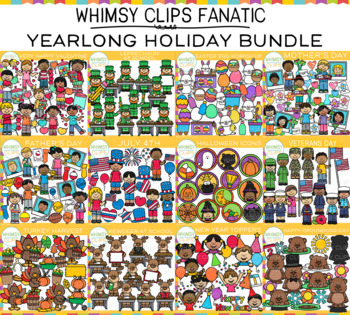 Preview of Whimsy Clips HOLIDAY Clip Art Bundle