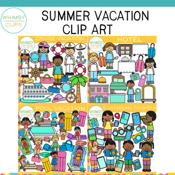 kids summer vacation clip art