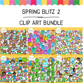 Preview of Whimsy Clips SPRING Clip Art Blitz 2 Bundle