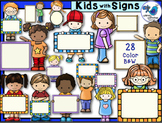 Whimsy Kids With Signs Clip Art (28 graphics) Whimsy Works