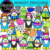Whimsy Penguins Clipart {Winter Clipart}
