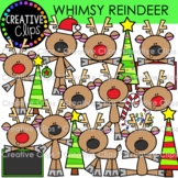 Whimsy Reindeer Clipart {Christmas Clipart}