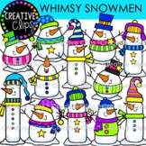 Whimsy Snowman Clipart {Winter Clipart}