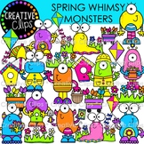 Whimsy Spring Monster Clipart {Spring Clipart}