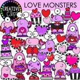 Whimsy Valentine Monsters Clipart {Valentine Clipart}