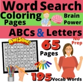 Kids ABC’S, Letters, word search coloring printable pages 