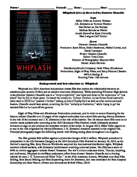 Preview of Whiplash Film (2014) Study Guide Movie Packet