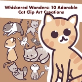 Whiskered Wonders: 10 Adorable Cat Clip Art Creations