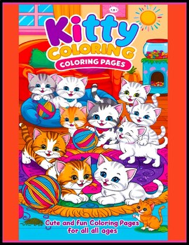 Preview of Whiskers & Wonders: Adorable Kitty Coloring Pages for Hours of Fun!