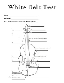 Preview of White Belt Test Packet-Strings