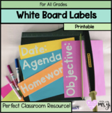 White Board Labels Editable