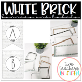 White Brick Farmhouse Style Banners and Labels