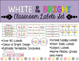 White & Bright Classroom Labels