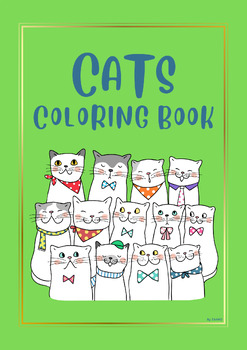 Preview of White Cats Coloring Book