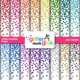 White Confetti Scrapbook Paper: New Years 2023 Backgrounds {Glitter Meets Glue}