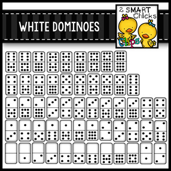 Preview of White Dominoes Clip Art {Math Center Manipulatives}