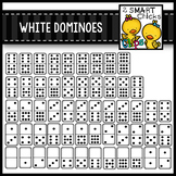 White Dominoes Clip Art {Math Center Manipulatives}