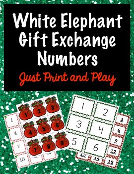 White Elephant Gift Exchange Numbers Just Print And Play By Victoria Leon