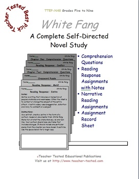 Preview of White Fang: A Complete Novel Study