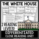 White House Close Reading Comprehension Passage & Worksheets