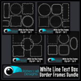 White Line Text Box Border Frames Clip Art Bundle