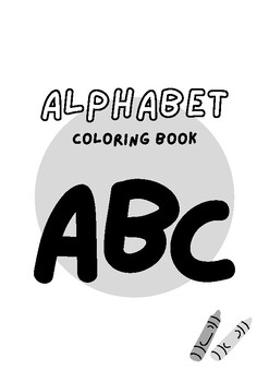 Preview of White Minimalist Alphabet Coloring Book Worksheet