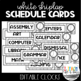 White Shiplap Schedule Cards