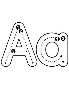 Preview of White Uppercase and Lowercase Alphabet Tracing Guide Pattern