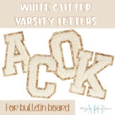 White Varsity Letters Alphabet