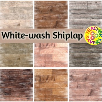 Preview of White-Wash Shiplap Digital Papers