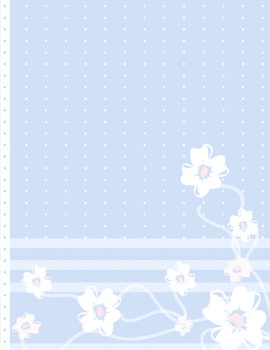 Preview of White and blue flowers background