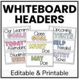 Whiteboard Cards for Classroom Organization