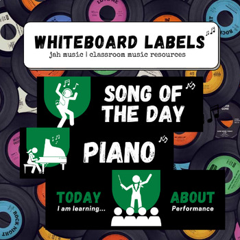 Preview of Printable Whiteboard Labels | Music Room Decor