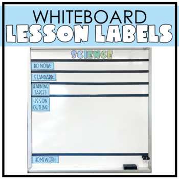 Preview of Editable Whiteboard Lesson Labels