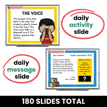 Morning Meeting Slides Google Classroom Distance Learning Back To School