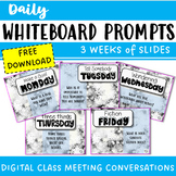 Morning Meeting | Whiteboard Prompt Slides | Morning Message