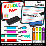 Whiteboards & Dry Erase Markers Clipart BUNDLE Erasers, Scribbles