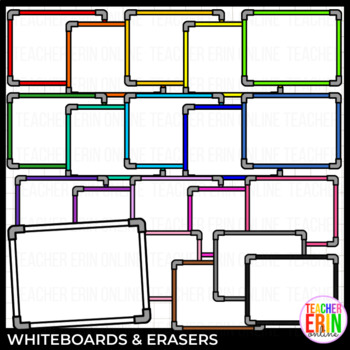 Whiteboards and Erasers Clipart by Erin Colleen Design | TPT