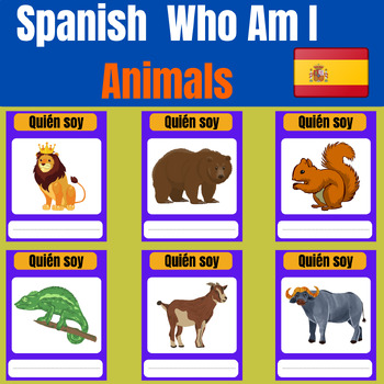 Who Am I? Animals" (Spanish for "Who am I? Animals") by That Teacher Saadia